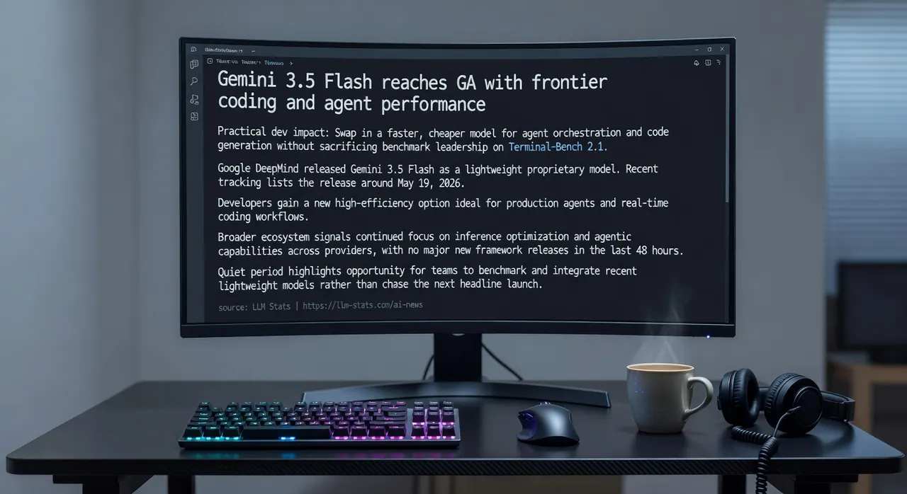 Developers integrating Google's Gemini 3.5 Flash lightweight model into AI agent workflows and real-time coding tools during a quiet news period focused on inference optimization