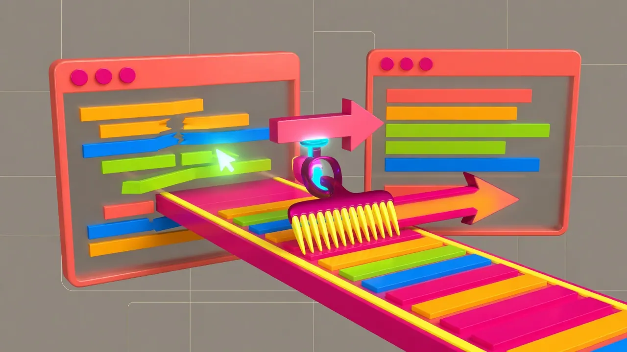 Claude Corner illustration for “Formatting Nits on Every Claude Diff? Let a Hook Run Prettier After Each Edit.”