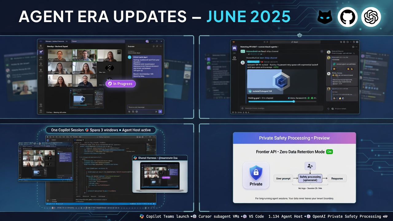 GitHub Copilot, Cursor, and VS Code agents go always-on while OpenAI previews Private Safety Processing to keep Zero Data Retention